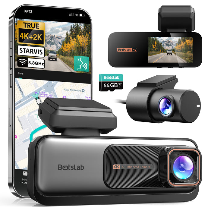 Botslab G980H Pro Dual Front 4K Rear 2K Dash Cam