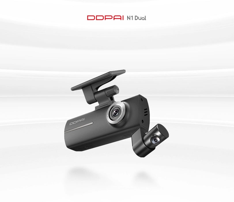 DDPAI N1 Dual Channel Car Dash Camera, 1296P + 1080P, F1.8 with NightVIS 5G Lens
