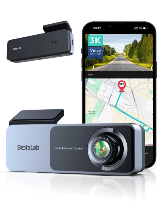 Botslab HK50 Wi-Fi Dash Cam – 1620p Smart In-Car Camera with 150° Wide Angle & Night Vision