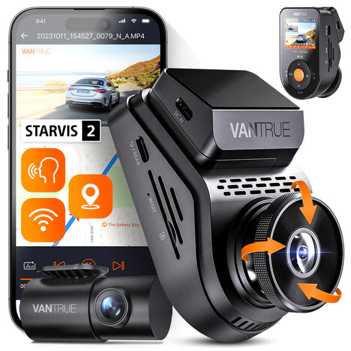 Vantrue N5 2K QuadHD 4CH WiFi GPS 360-Grad Dashcam - Allcam