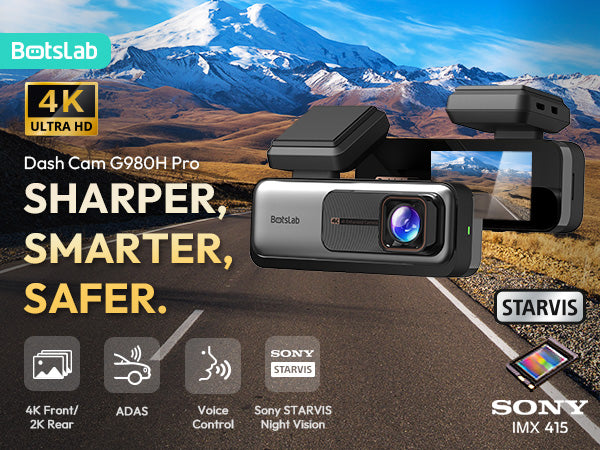 Botslab G980H Pro Dual Front 4K Rear 2K Dash Cam