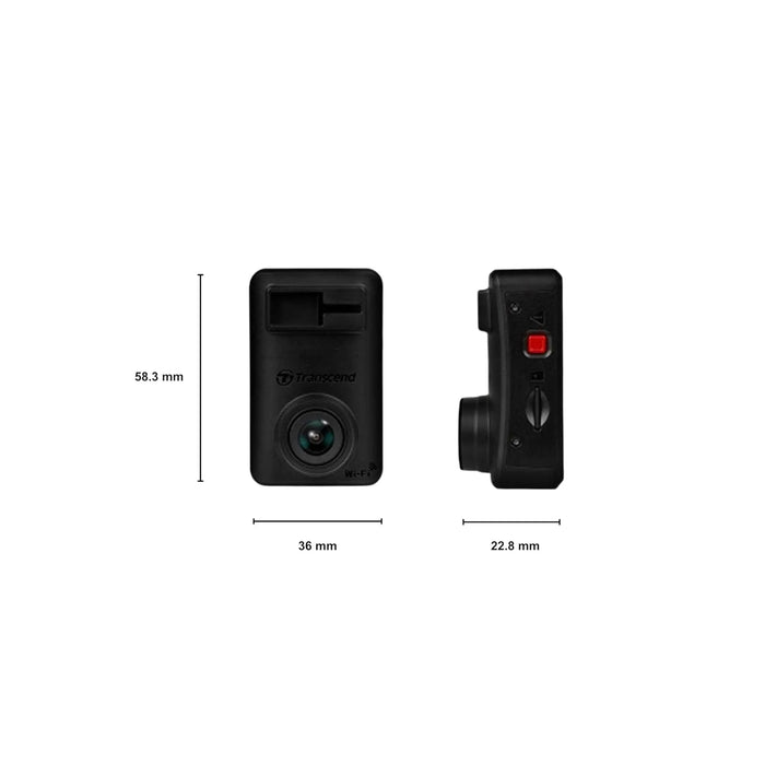 Transcend DrivePro 10 Dash Camera for Car | Dashcam for Cars | Car Dash Camera |2K QHD 1440P | Sony STARVIS™ | WiFi | Build-in Battery