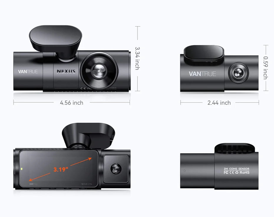 Vantrue Nexus Pro (N4 Pro) Channel 4K Sony Starvis Advanced