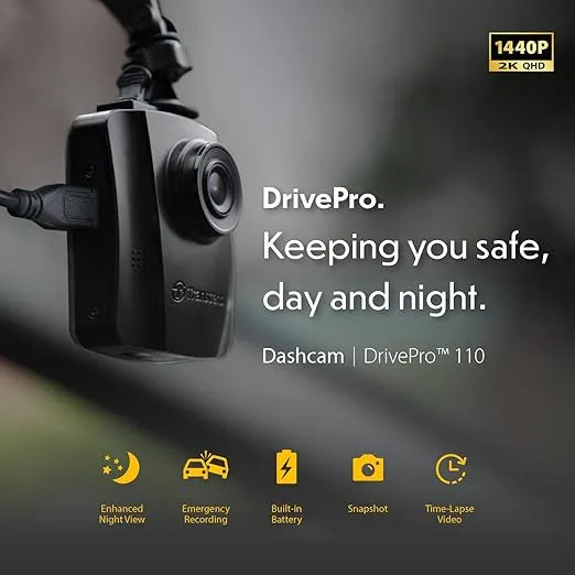 Transcend DrivePro^TM 110 Motorcycle Dashcam | Full HD 1080P Sony STARVIS™ | Build-in Battery | IP68 | WiFi | TS-DP20A-32G