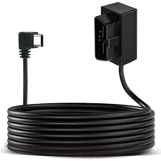 Botslab OBD Hardwire Kit – Power Cable with USB-Type C Adapter, Low Voltage Protection (11.8V/12.2V/12.6V) | 24h Parking Mode