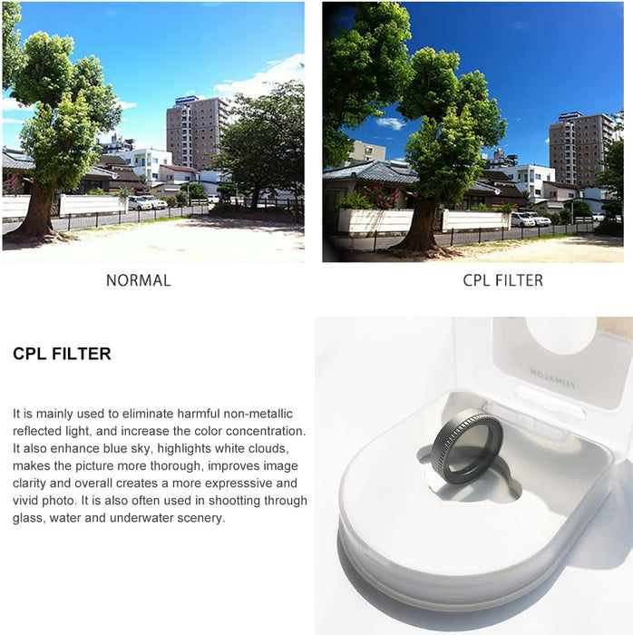 High Quality Thin Optical Glass And Aluminum Alloy CPL Filter for 70mai Dash Cam A810