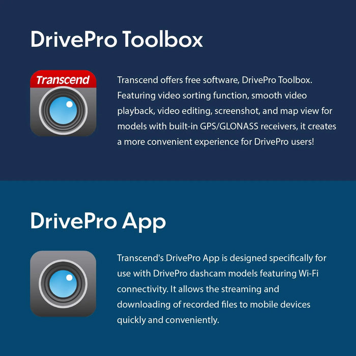 Transcend DrivePro 250 Dash Camera for Car | Dashcam for Cars | Car Dash Camera |2K QHD 1440P| Sony STARVIS™ | WiFi | GPS | Build-in Battery&Display