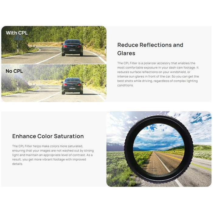 CPL Filter for 70mai Dash Cam  M200/M300/1S