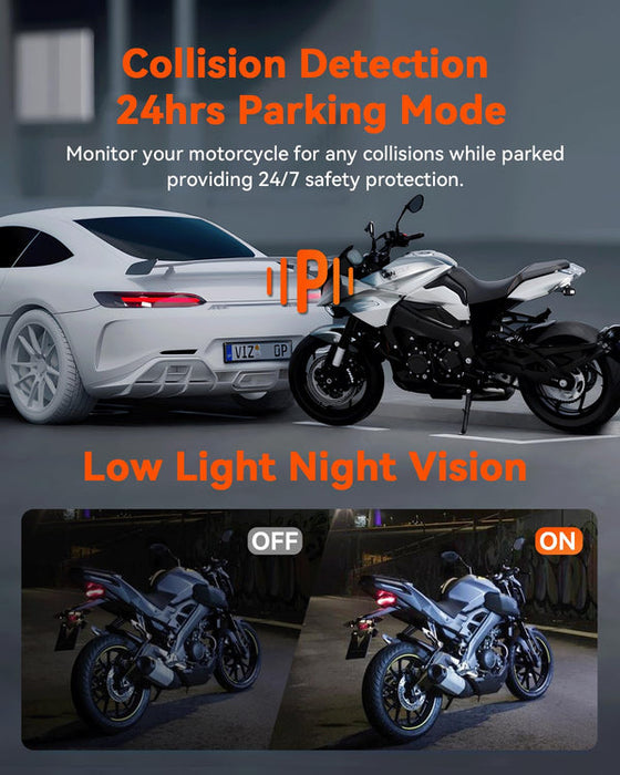 Vantrue F1 Motorcycle 4K Front and Rear Dash Cam