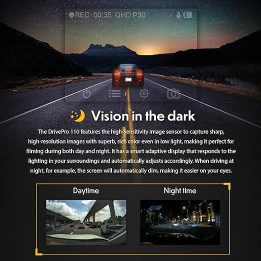 Transcend DrivePro^TM 110 Motorcycle Dashcam | Full HD 1080P Sony STARVIS™ | Build-in Battery | IP68 | WiFi | TS-DP20A-32G