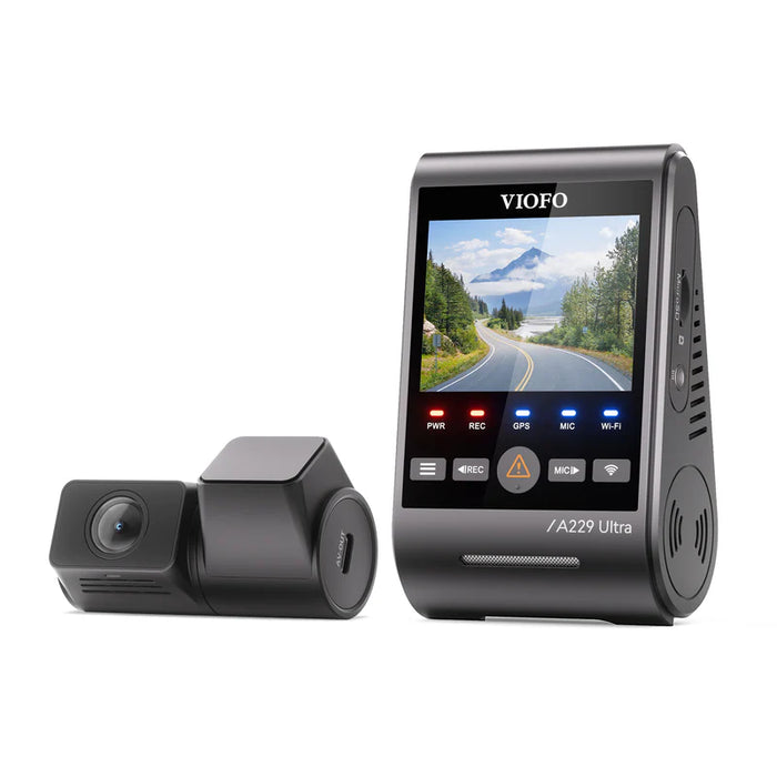 VIOFO A229 Ultra 2CH 4K Front+4K Rear Dashcam with Dual Sony STARVIS 2 Sensors, 2-Channel 4K HDR, Ultra Fast 5GHz Wi-Fi & Precise GPS, Smart Voice Control