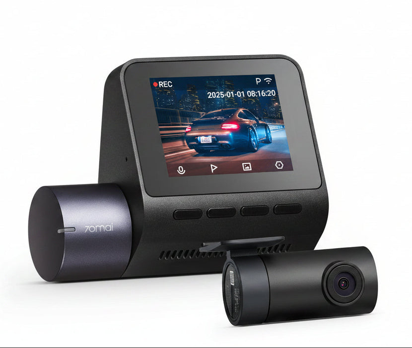 70mai Dash Cam A410 2.5K HDR Dual with GPS, Emergency Record, G-Sensor, App Control