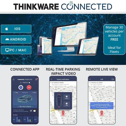 The Thinkware U1000 Pro is a dual-channel cloud dash cam featuring 4K UHD recording in the front and 2K UHD recording in the rear.