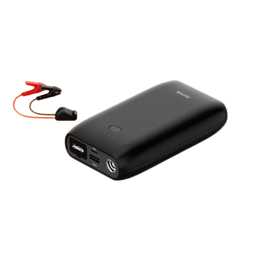 70mai Jump Starter PS07, black body with red/black battery clamp cables and ports