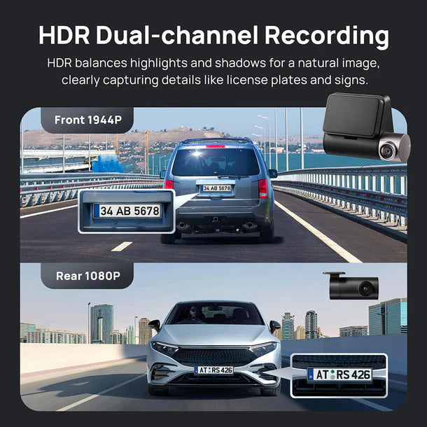 70mai A510 HDR 3K Dual Channel Dash Cam