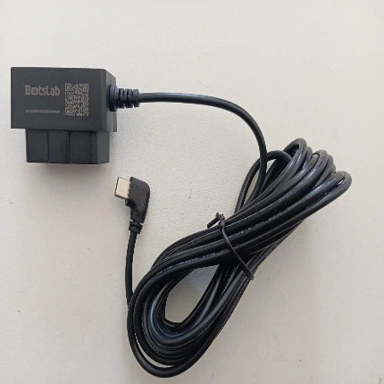Botslab OBD Hardwire Kit – Power Cable with USB-Type C Adapter, Low Voltage Protection (11.8V/12.2V/12.6V) | 24h Parking Mode