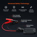 Jump starter PS07 with red clamp cables and LED status indicator
