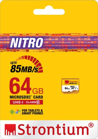 Strontium Nitro  Micro SD Memory Card for Dash Cameras 64GB,128GB