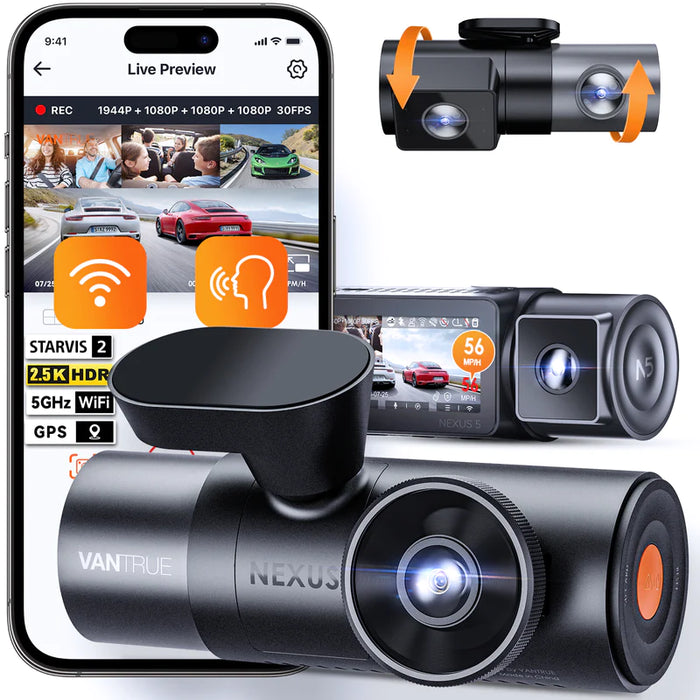 V300 1296P Front Dash Camera With WiFi & App – Night Vision, 2025 Model, Open Box (Great Condition)