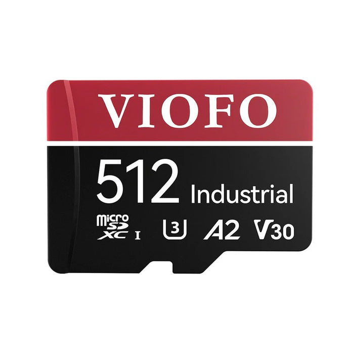 VIOFO 256GB and 512GB  Industrial Grade microSD Card, U3 A2 V30 High Speed Memory Card with Adapter, Support Ultra HD 4K Video Recording