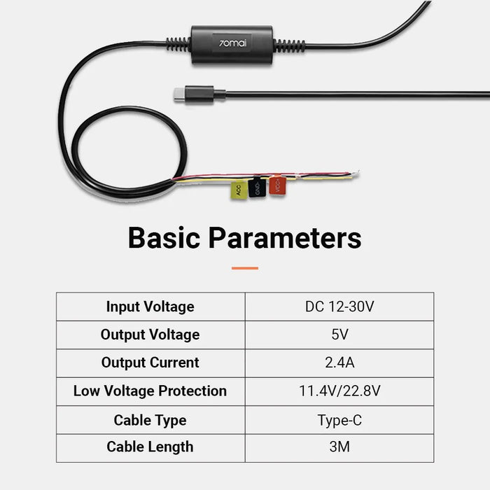 USB C Hardwire Kit | Dash Cam Hardware Kit | Dashcameras.in