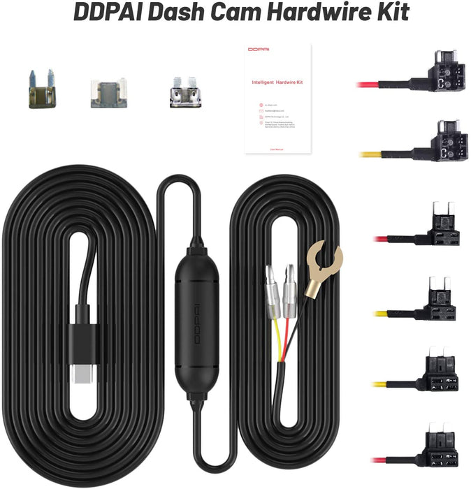 USB C Hardwire Cable Kit | Hardwire Cable Kit | Dashcameras.in